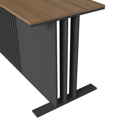 Imagem de Mesa Escritório Home Office 120 cm x 75 cm com Painel Ripado