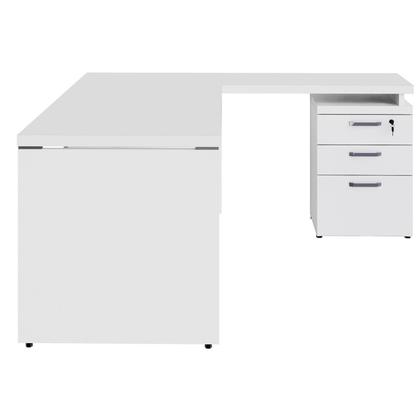 Imagem de Mesa Escritório L 170cm x 70cm Gaveteiro 3 Gav. Pé Painel F5