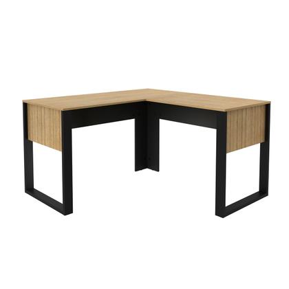 Imagem de Mesa Escritório Me4181 Amêndoa/Preto - Tecno Mobili