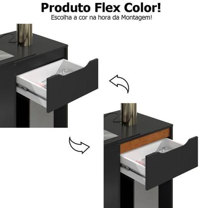 Imagem de Mesa Escrivaninha 1 Gaveta Com Suporte Para Cpu Flop Preto