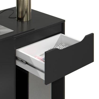 Imagem de Mesa Escrivaninha 1 Gaveta Com Suporte Para Cpu Flop Preto