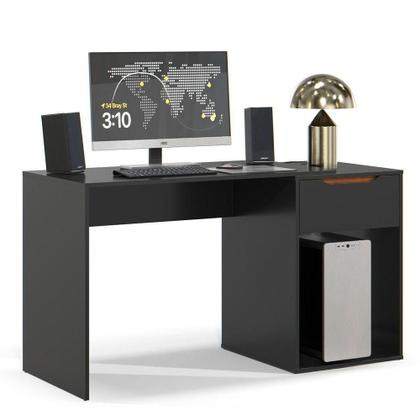 Imagem de Mesa Escrivaninha 1 Gaveta Com Suporte Para Cpu Flop Preto