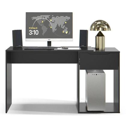 Imagem de Mesa Escrivaninha 1 Gaveta Com Suporte Para Cpu Flop Preto