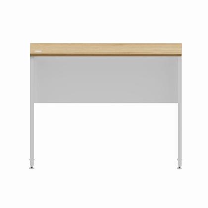 Imagem de Mesa Escrivaninha 100cm x 60cm com Retangular Pé Painel com Passa Cabos para Computador Notebook Escritório F5 Office