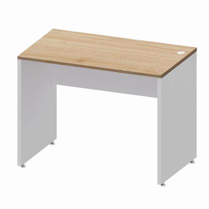 Imagem de Mesa Escrivaninha 100cm x 60cm com Retangular Pé Painel com Passa Cabos para Computador Notebook Escritório F5 Office