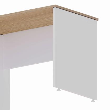 Imagem de Mesa Escrivaninha 100cm x 60cm com Retangular Pé Painel com Passa Cabos para Computador Notebook Escritório F5 Office
