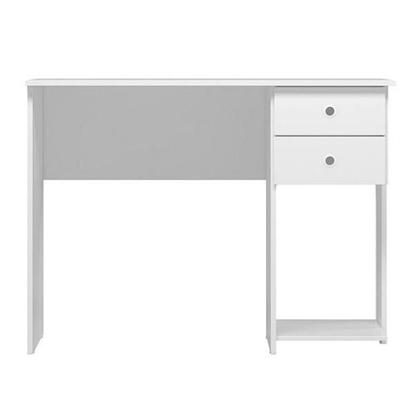 Imagem de Mesa Escrivaninha 2 Gavetas 1 Prateleira Branco - Qmovi