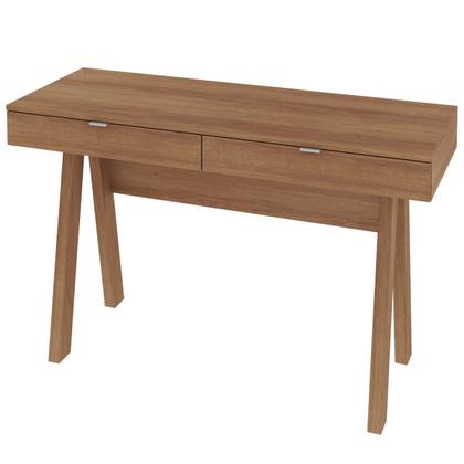 Imagem de Mesa Escrivaninha 2 Gavetas Amendoa Me4128 - Tecno Mobili