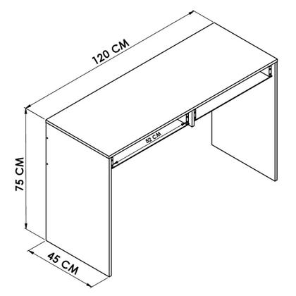 Imagem de Mesa Escrivaninha 2 Gavetas Branco HO-2932 - Hecol Móveis