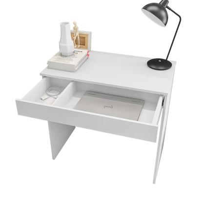 Imagem de Mesa Escrivaninha 80 cm para Notebook com Gaveta Case MDP Branco G01 - Gran Belo