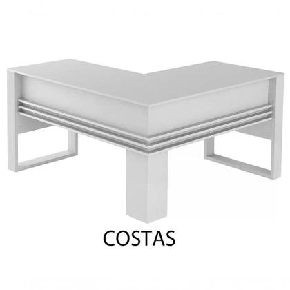 Imagem de Mesa Escrivaninha Angular Para Escritorio Me4145 Branco