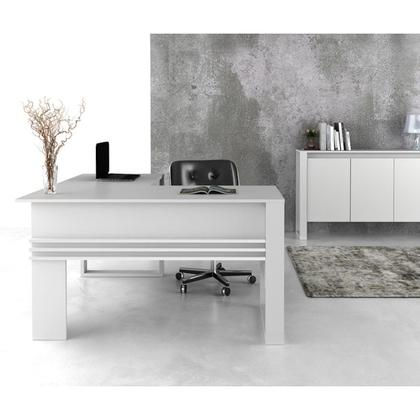 Imagem de Mesa Escrivaninha Angular Para Escritorio ME4145 Branco Tecno Mobili