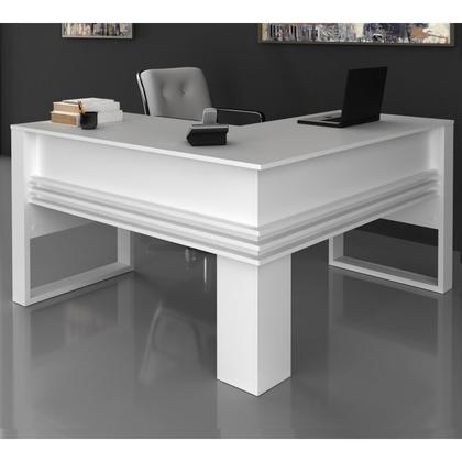 Imagem de Mesa Escrivaninha Angular Para Escritorio ME4145 Branco Tecno Mobili