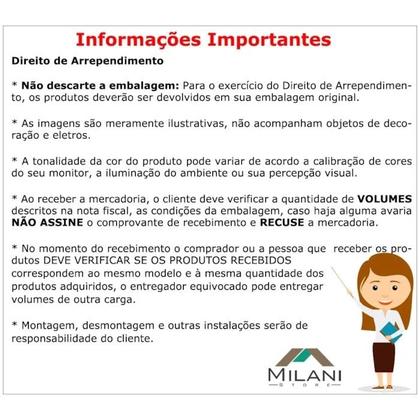 Imagem de Mesa Escrivaninha Angular Para Escritorio ME4145 Nogal Preto Tecno Mobili