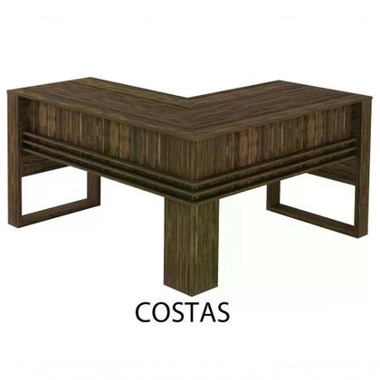 Imagem de Mesa Escrivaninha Angular Para Escritorio Me4145 Nogal