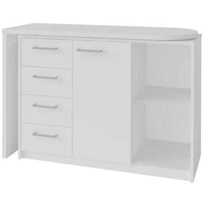 Imagem de Mesa Escrivaninha Articulada em L de Canto Tampo Rotatório Logan