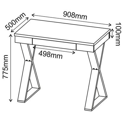 Imagem de Mesa Escrivaninha cIi 1 Gaveta Branco - Artany