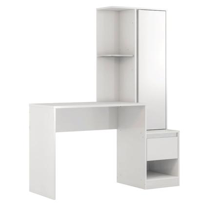 Imagem de Mesa Escrivaninha com Armário Morada 1 Porta 1 Gaveta Branco - Demóbile