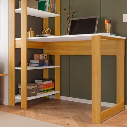 Imagem de Mesa Escrivaninha com Estante e 4 Prateleiras Licce