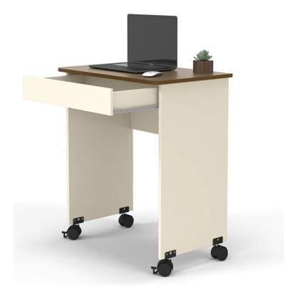 Imagem de Mesa Escrivaninha Compact 0,70 Com Rodízios e Gaveta