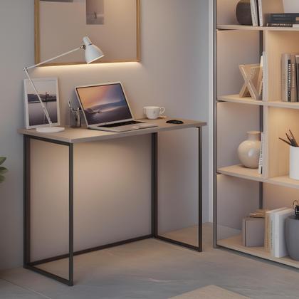 Imagem de Mesa Escrivaninha Dobravel Apoio Estudo Trabalho Notebook Pc Branca