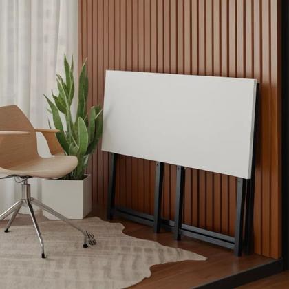 Imagem de Mesa Escrivaninha Dobravel Apoio Estudo Trabalho Notebook Pc Branca