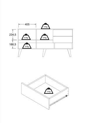Imagem de Mesa Escrivaninha em L 2 Gavetas e Nichos MDP Br/Cdk 0747