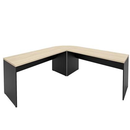 Imagem de Mesa Escrivaninha em L Canto Arredondado 140x60cm