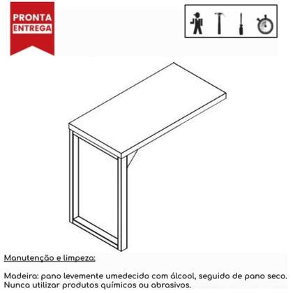 Imagem de Mesa Escrivaninha em L (Mesa 1,50m + Mesa Auxiliar) com Gavetas WORKSTART MARSALA/PRETO