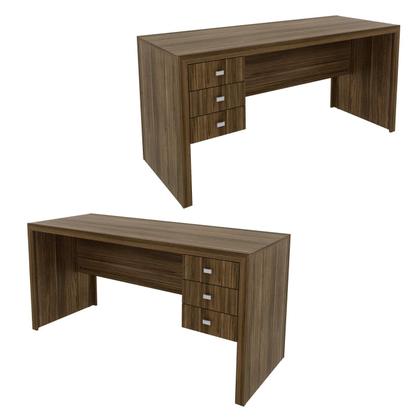 Imagem de Mesa Escrivaninha Engrossurada 155m com 3 Gavetas ME4113 Tecnomóbili
