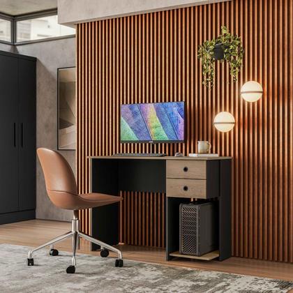 Imagem de Mesa Escrivaninha Escritório Quarto Estudo Trabalho Notebook Computador 2 Gavetas 4115