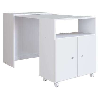 Imagem de Mesa Escrivaninha Funcionale 2 Portas Branco Bl1000 - Art In Móveis