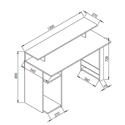 Imagem de Mesa Escrivaninha Gamer Organizadora Nicho Suporte Para Computador PC Estudos Inspire Preto Vermelho