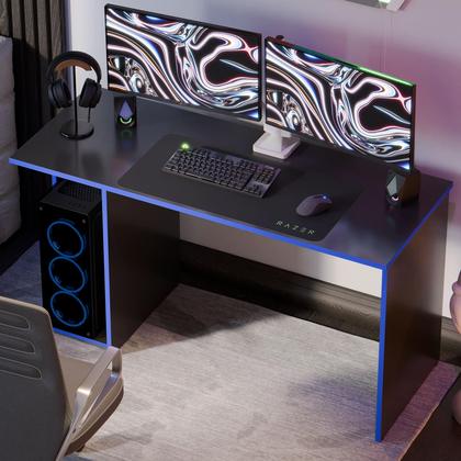 Imagem de Mesa Escrivaninha Gamer Valorant Estilo Moderno Com Espaço Para Gabinete E Monitores