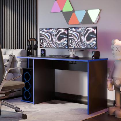 Imagem de Mesa Escrivaninha Gamer Valorant Estilo Moderno Com Espaço Para Gabinete E Monitores