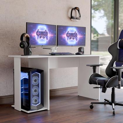 Imagem de Mesa Escrivaninha Gamer Valorant Estilo Moderno Com Espaço Para Gabinete E Monitores