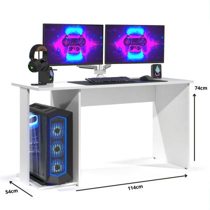 Imagem de Mesa Escrivaninha Gamer Valorant Estilo Moderno Com Espaço Para Gabinete E Monitores