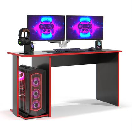 Imagem de Mesa Escrivaninha Gamer Valorant Estilo Moderno Com Espaço Para Gabinete E Monitores