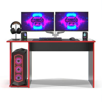 Imagem de Mesa Escrivaninha Gamer Valorant Estilo Moderno Com Espaço Para Gabinete E Monitores