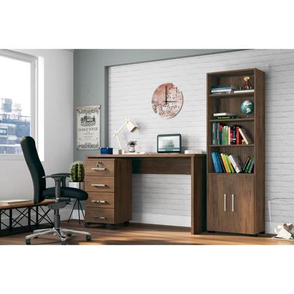 Imagem de Mesa Escrivaninha Gávea Para Escritório Multiuso Cor Avelã