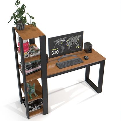 Imagem de Mesa Escrivaninha Home Office Paris Com Prateleira De Madeira Para Escritório E Pc