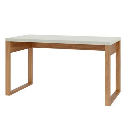 Imagem de Mesa Escrivaninha Industrial 100% Mdf Off White/Freijó F20 - Pradel
