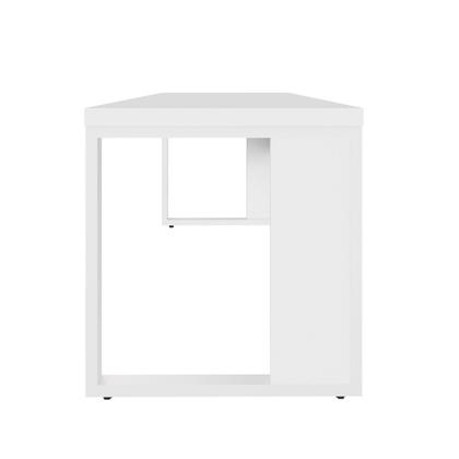 Imagem de Mesa Escrivaninha Industrial 1,90m Pé Metal Branca F5 Office