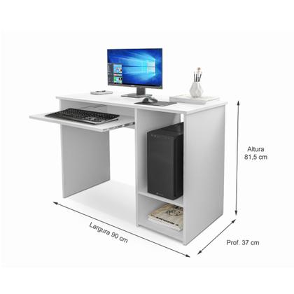Imagem de Mesa Escrivaninha Inglaterra para Computador Branca - J&A Móveis