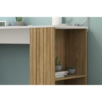 Imagem de Mesa Escrivaninha Juvenil MB 1060 Mel/Petroleo - Movelbento