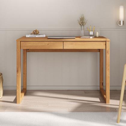 Imagem de Mesa Escrivaninha Madeira 2 Gavetas Noah