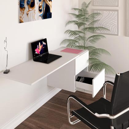 Imagem de Mesa Escrivaninha Mdf Com Gaveteiro Organizador Prática Moderna