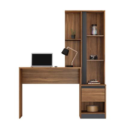 Imagem de Mesa Escrivaninha Morada c/ Armário 1 Porta e 1 Gaveta - Escritório Home Office - Demobile 29800