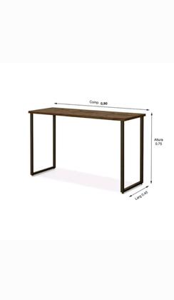 Imagem de Mesa Escrivaninha Notebook Computador Na Cor Madeirado Os Pé