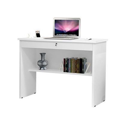 Imagem de Mesa Escrivaninha Notebook Home Office com Gaveta Orquídea - Branco
